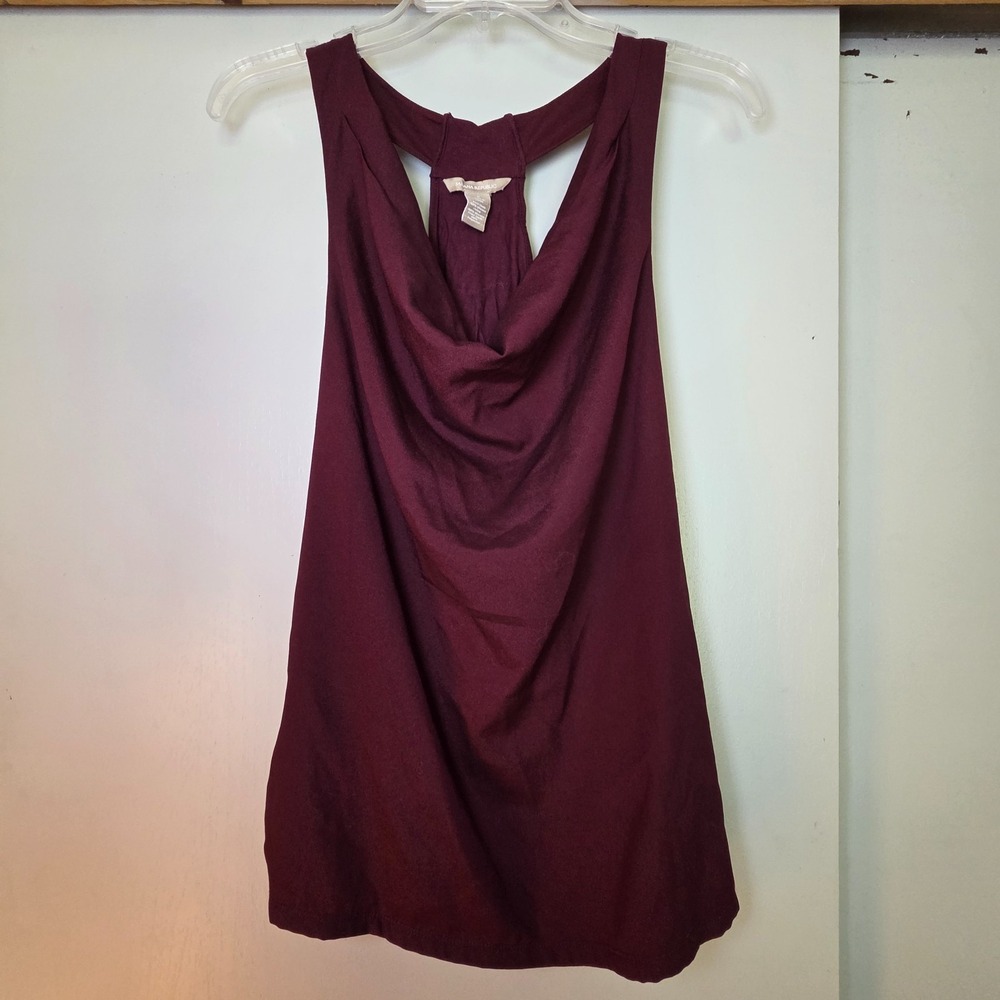 Banana Republic Womens S Tank Top Purple Cowl Neck Sleeveless Blouse Office Work